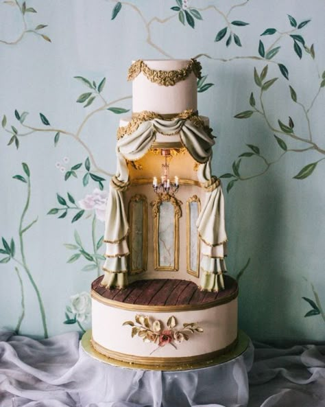 These modern wedding cake trends are truly scrumptious. From abstract cake shapes to wafer paper cake techniques, you will not find boring here. If you want to explore more of the beautiful dessert ideas that are gripping the wedding world, read on to see these unique cake techniques in action for the ultimate wedding inspiration. #weddingcakes #cakedecorating #cakedesigns #modernweddingcake Beauty And The Beast Wedding Cake, Theatre Cake, Beauty And The Beast Wedding, Cake Classes, Modern Cakes, Strictly Weddings, Cake Shapes, Cake Trends, Unique Wedding Cakes