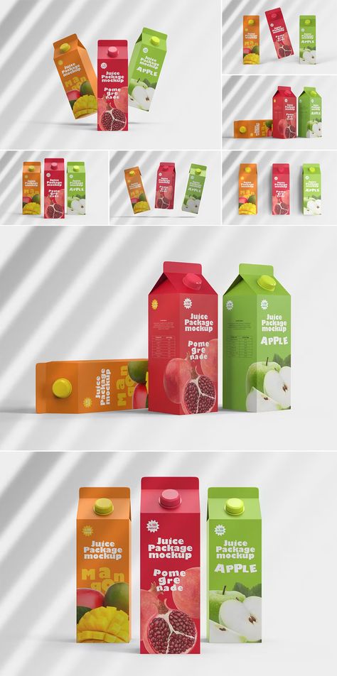 Juice Box Mockup Juice Box Packaging Design, Juice Box, Juice Boxes, Box Packaging Design, Box Mockup, Mockup Design, Box Packaging, Design Template, Packaging Design