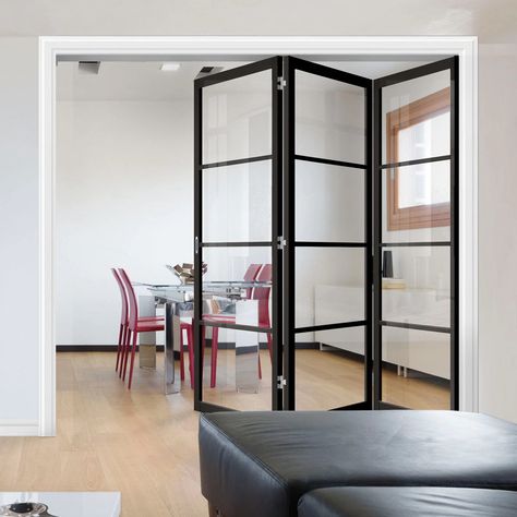 Glass Separation Wall, Accessible Bedroom, Glass Folding Doors, Laundry Layout, Urban Style Interior, Internal Folding Doors, Partition Door, Folding Glass Doors, Folding Door