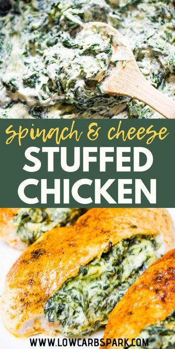 Cream Cheese Spinach Stuffed Chicken, Spinach And Cheese Stuffed Chicken, Spinach Stuffed Chicken Breast, Stuffed Chicken Breast Cream Cheese, Cream Cheese Spinach, Stuffed Chicken Breast Spinach, Cheese Stuffed Chicken Breast, Dada Ayam, Cheese Spinach