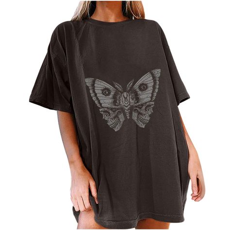 Baggy Shirts, Y2k Tops, Loose Fit Blouse, Summer Outfits For Teens, Cute Graphic Tees, Graphic Tees Vintage, Tees For Women, Shirts For Women, Graphic Tee Shirts