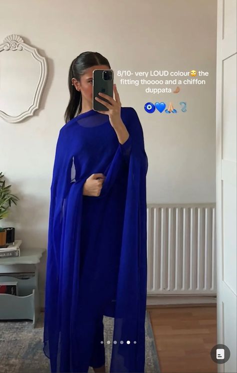 Blue Desi Outfit, Simple Indian Suits Classy, Dark Blue Shalwar Kameez, Dark Blue Sharara, Royal Blue Salwar Suit, Blue Kurti Outfit, Blue Indian Suit, Blue Kurti Design, Blue Pakistani Suit