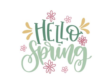 Journal Tools, Spring Diy Projects, Hello Spring Sign, Spring Drawing, Spring Svg, Spring Quotes, Cute Diy Projects, Winter Svg, Hello Winter