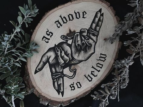 So Below As Above Tattoo, Witch Tattoo Chest Piece, Speak Friend And Enter Tattoo, New School Witch Tattoo, Witchy Aesthetic Tattoo, Witch Trials Tattoo, As Above So Below Hands Tattoo, Witchy Elbow Tattoo, Neo Traditional Witch Tattoo