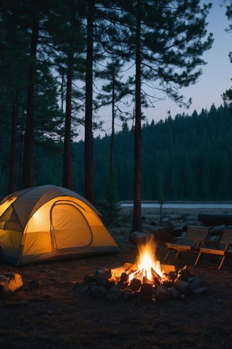 Verbringe einen unvergesslichen Abend beim Camping unter dem klaren Sternenhimmel. Genieße die Ruhe der Natur, das Knistern des Lagerfeuers und die Gesellschaft von Freunden. Ein Abenteuer, das du nicht verpassen solltest! #Campingabenteuer #Sternenhimmel Forest Camping Aesthetic, Midwest Camping, Tent Aesthetic, Zelt Camping Hacks, Camping Bonfire, Camping Pictures, Camping Photos, Camp Aesthetic, Camping Forest