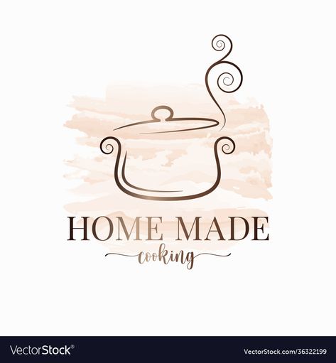 Home Cooking Logo Design, Cooking Business Logo Ideas, Logo Ideas For Food Business, Homemade Logo Design, Logo For Restaurant Ideas, Logo Design Food Kitchens, Kitchen Logo Design Branding, Cooking Logo Ideas, Food Logo Design Ideas Creative