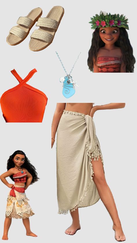 #moana #disneybound #disney #princess #disneyprincess #costume Moana Disney Costume, Moana Disneybound, Hawaii Costume, Moana Halloween Costume, Disney Bound Outfits Casual, Disney Princess Costumes, Disney Princess Outfits, Halloween Princess, Disney Themed Outfits