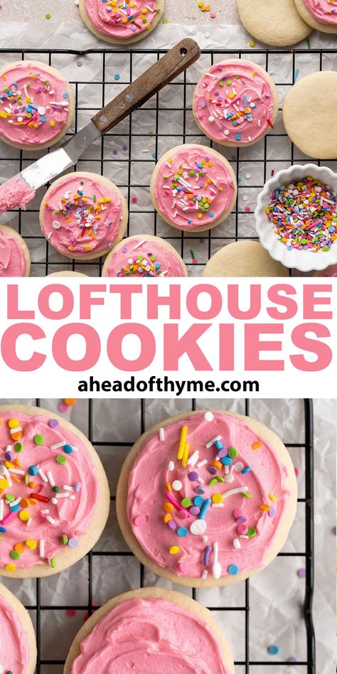 Soft Batch Sugar Cookies, Grocery Store Sugar Cookie Recipe, Sugar Cookie Recipe With Frosting, Loft House Sugar Cookies Recipe, Christmas Soft Sugar Cookies, How To Keep Cookies Soft, Frosted Cookie Recipes, Loft House Cookies Recipe, Loft House Cookies