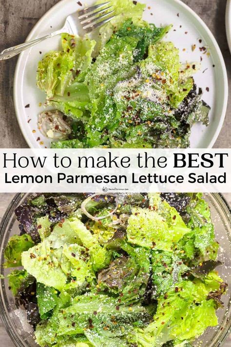 Lettuce Salad Recipes, Best Salad Recipes, Lettuce Salad, Mediterranean Dishes, Mediterranean Diet Recipes, Salad Dressing Recipes, Veggie Dishes, Healthy Salad Recipes, Mediterranean Recipes