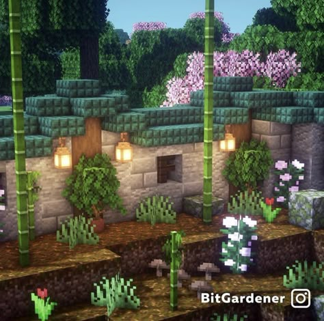 Japanese Fence Minecraft, Minecraft Announcement Board, Japanese Walls Minecraft, Minecraft Custom Village Ideas, Minecraft Japanese Wall Designs, Minecraft Asian Interior, Hot Spring Minecraft, Japanese Farm Minecraft, Japanese Wall Minecraft