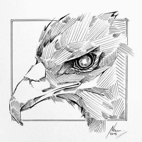 Art Sketches Pencil Animals, Eagle Ink Drawing, Abstract Sketch Ideas, Abstract Animal Art Drawing, Abstract Eagle Tattoo, Pen Drawing Inspiration, Pen Sketch Ideas Sketchbooks, Abstract Art Pen, Egal Drawings