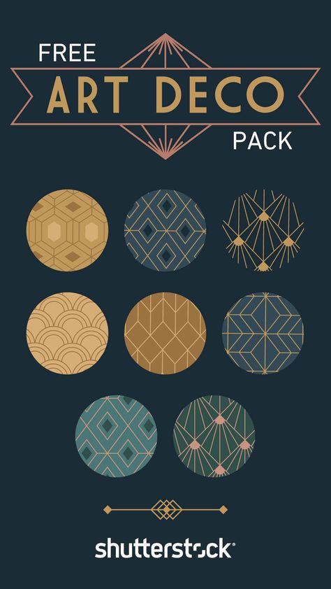 Art Deco Shapes Patterns, Art Deco Website Design, Modern Art Deco Graphic Design, Art Deco Illustration Graphics, Art Deco Presentation, Art Deco Logo Design, Art Deco Design Pattern, Art Deco Branding, Art Deco Color Palette