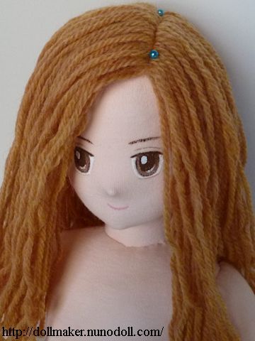 Basic doll / Hair Rag Doll Hair Tutorial, Crochet Hair For Dolls, How To Make Doll Hair, Rag Doll Hair, Diy Doll Hair, Hair Yarn, Yarn Wig, Diy Rag Dolls, Yarn Dolls