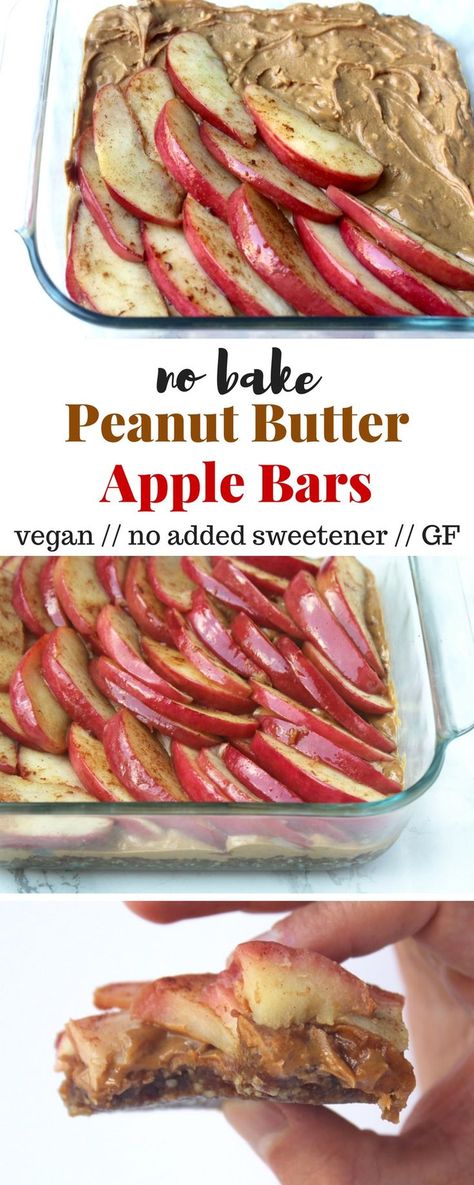 An easy no bake snack bar, these Peanut Butter Apple Bars come together in less than 15 minutes and are free of gluten, grains, and added sweetener! - Eat the Gains Daniel Fast Friendly Desserts, Daniel Fast Banana Bread, Daniel Fast Snacks, Daniels Fast, Daniel Fast Meal Plan, Daniel Diet, Peanut Butter Apple, Fast Desserts, Daniel Fast Recipes