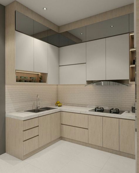 Modular Kitchen Cabinets Colour Combinations, Kitchen Cabinets Color Combination, Kitchen Colour Combination, Modular Kitchen Cabinets, Серая Кухня, Simple Kitchen Design, Kitchen Design Color, Kitchen Modular, Modern Kitchen Cabinet Design