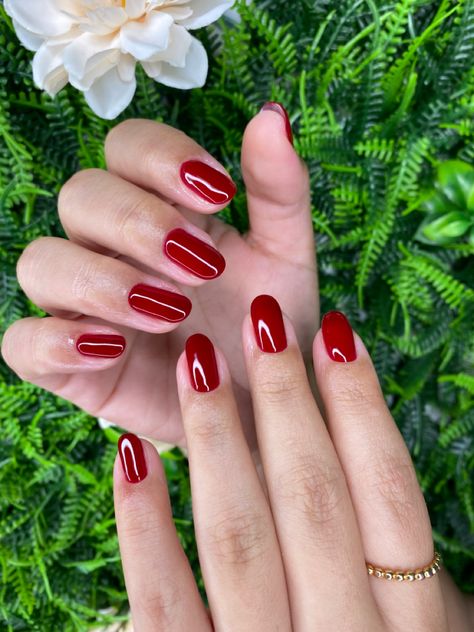 Acrylic Nails Chrome, Nails Funky, Red Toenails, Plum Nails, Natural Nail Art, Nails Chrome, Red Nail Art, Red Manicure, Red Christmas Nails