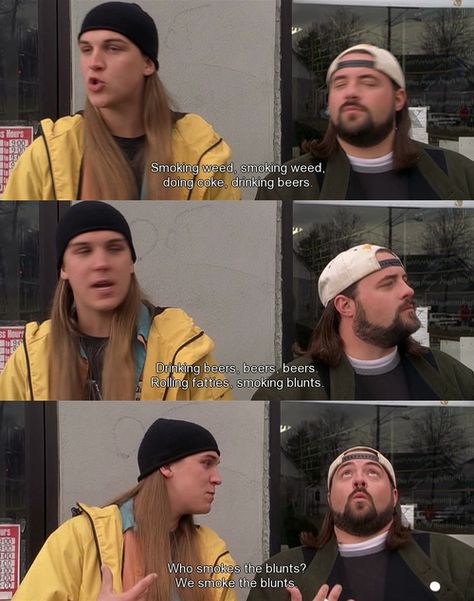 Humour, Funny Films, View Askewniverse, Jay And Silent Bob Strike Back, Make A Girl Laugh, Jay And Silent Bob, Silent Bob, Kevin Smith, Movie Lines