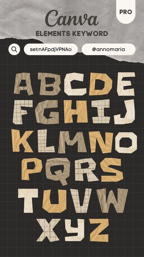 Canva elements keyword - Cut out Paper Letters Font fonts #font #fonts 4.643 Letter Elements Canva, Lettering Fonts Vintage, Fonts Vintage, Aesthetic Frame, Canva Aesthetic, Canva Planner, Aesthetic Elements, Paper Letters, Alphabet Frames