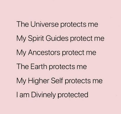 I Am Divinely Protected, Divinely Protected, My Higher Self, Spirituality Affirmations, Divine Feminine Spirituality, Spiritual Journals, Healing Affirmations, Energy Healing Spirituality, Affirmations For Happiness