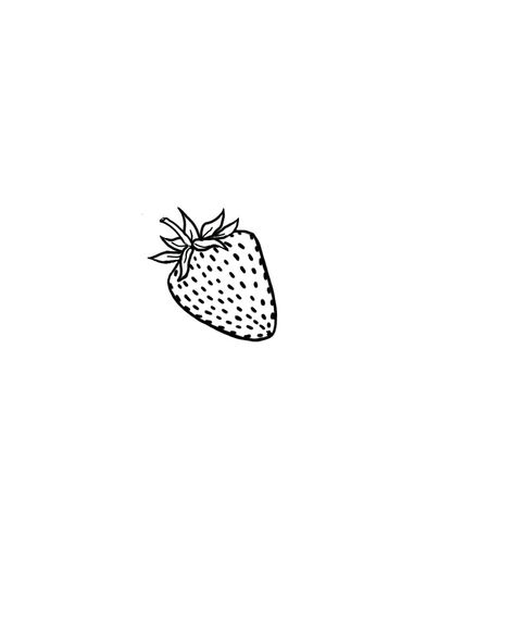 Simple Food Tattoo, Micro Strawberry Tattoo, Small Strawberry Tattoo Simple, Ladybug Heart Tattoo, Dainty Strawberry Tattoo, Fine Line Strawberry Tattoo, Tattoo Ideas Strawberry, Strawberry Tattoo Simple, Strawberry Drawing Simple