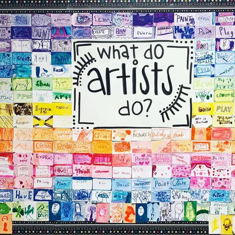 Elementary Art Classroom, Art Room Posters, Art Bulletin Boards, Art Classroom Management, Collaborative Art Projects, Arte Doodle, Art Classroom Decor, Jobs In Art, Back To School Art