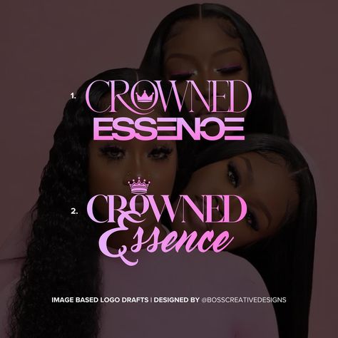 Image Based Logo design for Crowned Essence 🎀✨ I love how this turned out! 😍 Brief: @blackgirlbriefs #blackgirlbriefs #swipeleft for other logo drafts I came up with 😍😍 Let me know what you think in the comments! 🤍 . . . . #graphicdesign #graphicdesigner #findmydesign #blackgirlbriefs #hairlogo #smallbusiness #smallbusinessbranding #wigboutique #wiginstall #hairbundles #hairstylist #haidresser #wigstylist #branding #explorepage #trinidadbusiness Hair Business Logo Design, Hair Logo Design Ideas Graphics, Hairstylist Logo, Hair Logo Design, Hair Stylist Logo, Hair Logo, Instagram Image, Hair Brands, Business Hairstyles