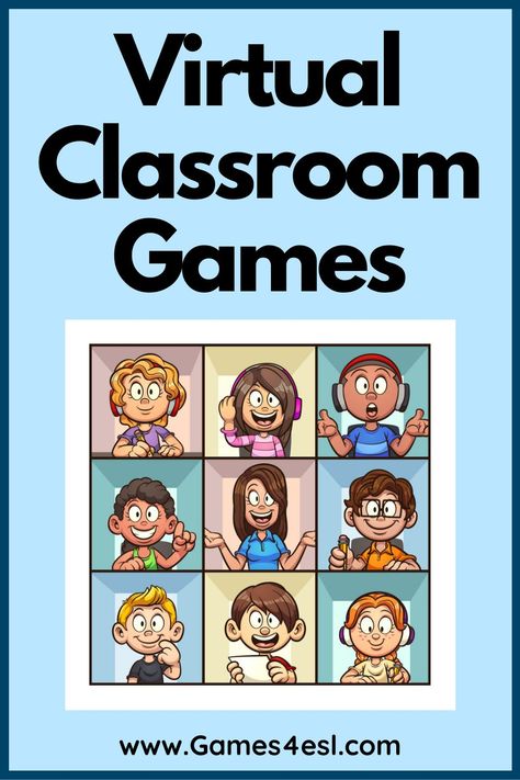 A collection of fun games you can play while teaching in a virtual classroom. These virtual classroom game ideas include free resources that you can download. Check it out. :) Virtual Classroom Ideas, Games For Youth Group, Virtual Games For Kids, Classroom Party Ideas, Virtual Party Games, Icebreaker Ideas, Zoom Activities, Digital Learning Classroom, Virtual Teaching