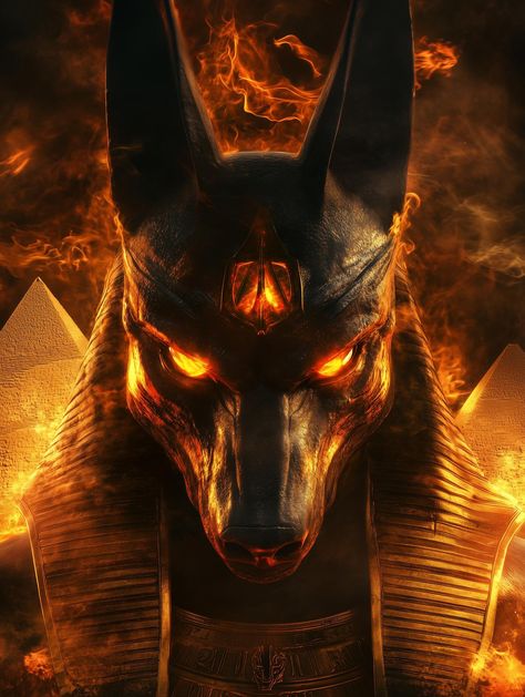 Anubis God (Ancient Egypt Deity) Anubis Background, Anubis Egyptian God Art, Anubis Aesthetic Gold, Egyptian Astrology Anubis, Anubis Art, Anubis Egyptian God, Anubis God, Egyptian Artwork, Egyptian Anubis