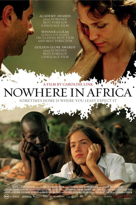 "Sometimes I think we are parcels. Wrapped up together in a train with unknown destination. Nobody knows what the other one contains." Nowhere in Africa (2001) 2001 Movie Poster, Period Drama Movies, Bon Film, Travel Movies, Tv Series To Watch, Inspirational Movies, Movies Worth Watching, Christian Movies, See Movie