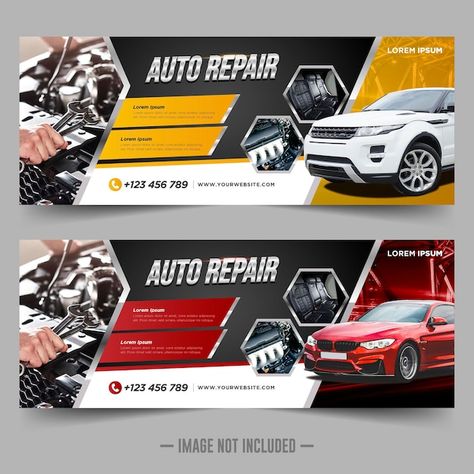 Carwash Banner Design, Mechanical Workshop Design, Car Repair Shop Design, Auto Repair Shop Design, Car Workshop Design, Car Banner Design, Car Garage Design, Graphic Design Portfolio Book, Car Repair Shop