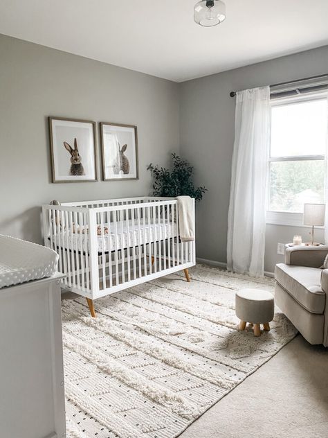 Nursery Reveal - Come Stay Awhile by Amanda Vernaci | Modern Farmhouse DIY + Home Renovation Grey Baby Nursery, Baby Nursery Inspiration, Baby Room Neutral, Baby Room Themes, Baby Nursery Neutral, Nursery Closet, Nursery Room Design, Baby Room Inspiration, Baby Boy Room Nursery