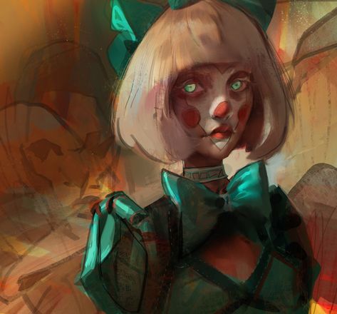 ArtStation - Circus Doll #1, Ahmed Aldoori Anime Circus, Ahmed Aldoori, Circus Characters, Composition Painting, Circus Art, A Clown, Dungeons And Dragons Homebrew, Arte Inspo, Horror Art