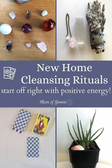 Best Crystals For New Home, Cleansing New Apartment, Witchcraft For New Home, New Apartment Rituals, Full Moon Home Cleansing, New Home Crystals, Sage A New Home, New Home Cleanse, Witchcraft New Home