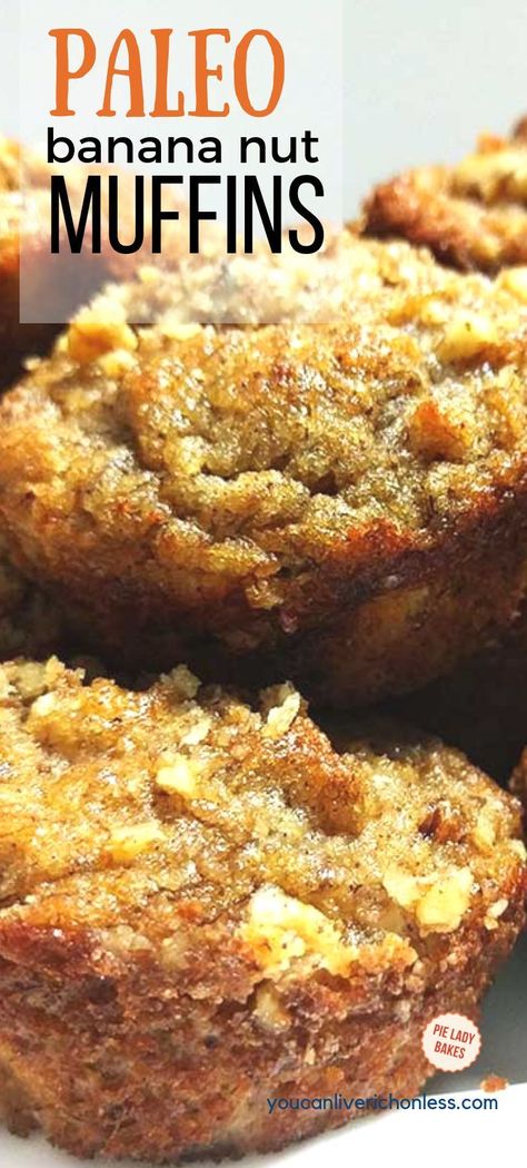 Gaps Juice Recipe, Paleo Banana Recipes, Paleo Banana Nut Muffins, Paleo Breakfast Muffins, Banana Muffin Recipe Healthy, Gut Food, Paleo Banana Muffins, Aip Baking, Banana Walnut Muffins