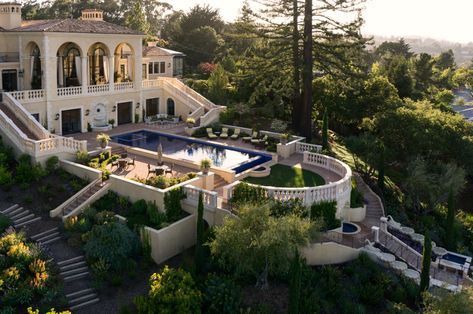 Colonial Estate, Hillside Villas, Architecture Firms, Duplex Penthouse, Greek Villas, Mediterranean Villa, Mediterranean Architecture, Residential Architect, Traditional Building