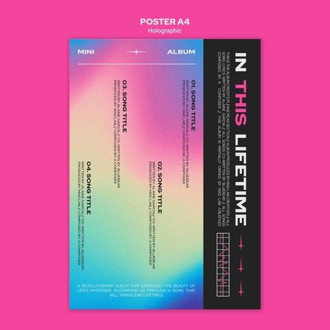 Holographic Poster Design, Crypto Design, Poster Business, Hologram Colors, Holographic Design, Instagram Stories Template, Poster Text, Graphic Design Styles, Neon Design