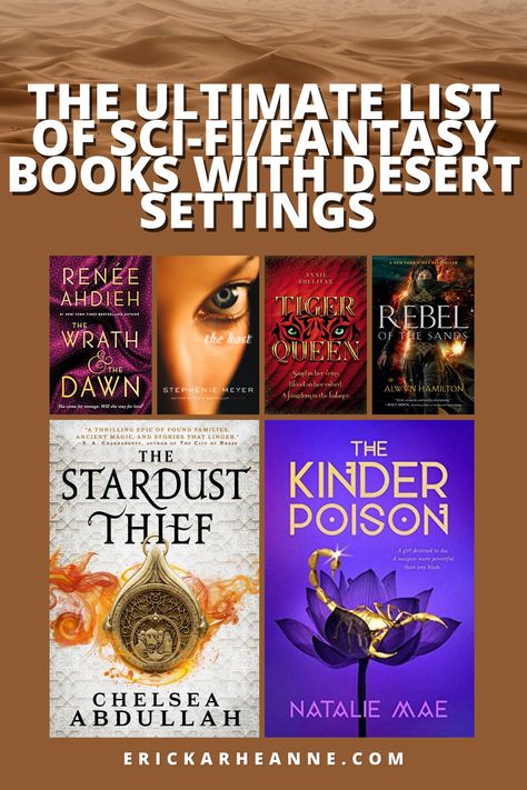 The most immersive experience whilst reading sci-fi/fantasy novels is the world and setting. We've compiled this list of 10 fantasy books with desert settings that you absolutely have to read! The Kinder Poison, The Stardust Thief, Fantasy Recommendations, Bookish Lifestyle, City Of Brass, Book Recommendations Fiction, Book Blogs, Sci Fi Novels, Book Board