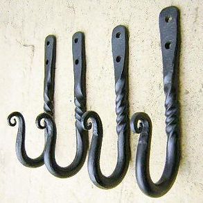 Blacksmith Projects That Sell, Forged Hooks, Rustic Wall Hooks, The Blacksmith, Leaf Curtains, Blacksmith Forge, Curtain Holdbacks, Blacksmith Tools, Blacksmith Projects