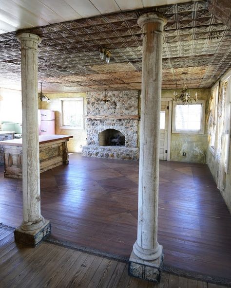 Bandera, Texas Stone Basement, Bandera Texas, Pink Fridge, Old World Design, Barn Kitchen, Decorate For Christmas, Ranches For Sale, Decorating For Christmas, Victorian Farmhouse