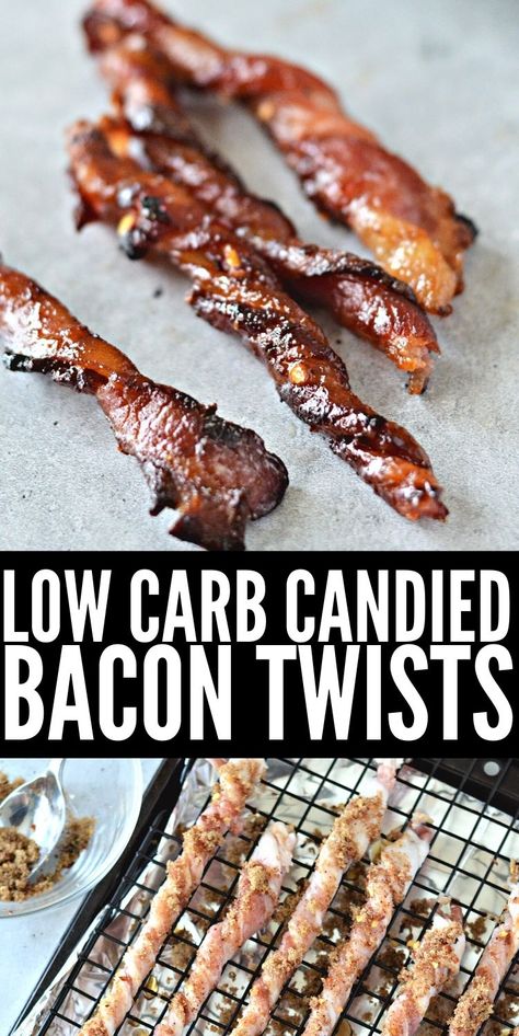 Maple Bacon Twists In Oven, Essen, Candied Bacon Twists In Oven, Keto Candied Bacon, Twisty Bacon In Oven, Low Carb Bacon Recipes, Twisted Candy Bacon, Twisted Bacon In The Oven, Bacon Straws In Oven