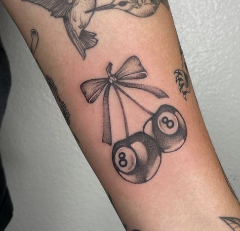 Cherry Tattoo, Cherry Tattoos, Eight Ball, Tattoos For Women Flowers, Ideas Style, Tattoos For Women, Home Ideas, Tatting, Cherry