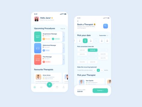 Spa app by Toma Li for Black Lead on Dribbble Massage App, Rent House, Card Ui, App Ideas, Acupressure Massage, Mobile Ui Design, Ui Design Inspiration, App Ui Design, User Interface Design