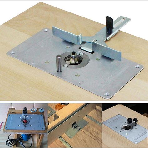 Router Table Insert Plate Woodworking Benches Aluminium Wood Router Trimmer Models Engraving Machine with 4 Ring Tools | Wish Best Wood Router, Milling Table, Router Saw, Router Plate, Router Table Insert, Best Table Saw, Table Saw Fence, Table Saw Stand, Router Tables