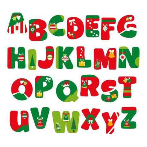 Christmas Alphabet Letters Printable, Nightmare Before Christmas Font, Christmas Jokes For Kids, Christmas Fonts Alphabet, Canva Christmas, Funny Christmas Jokes, Alphabet Christmas, Abc Learning, Fonts Cricut