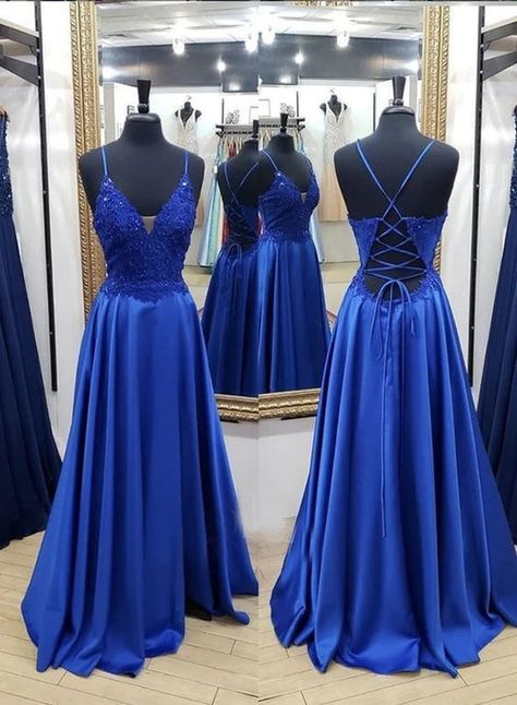 Blue Lace Prom Dress, Lace Long Prom Dress, Prom Dresses Long Lace, Prom Dress Evening, Lace Prom Dress, Long Sleeve Gown, Backless Prom Dresses, A Line Prom Dresses, Grad Dresses