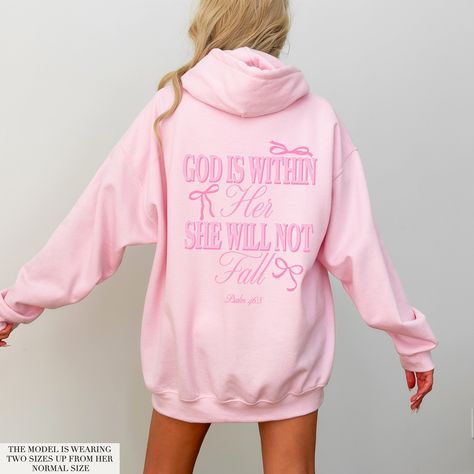 Pink Christian, Fall Coquette, Jesus Clothes, Christian Merch, Jesus Sweatshirts, Christian Hoodies, Preppy Stuff, Christian Sweatshirt, Fall Hoodies