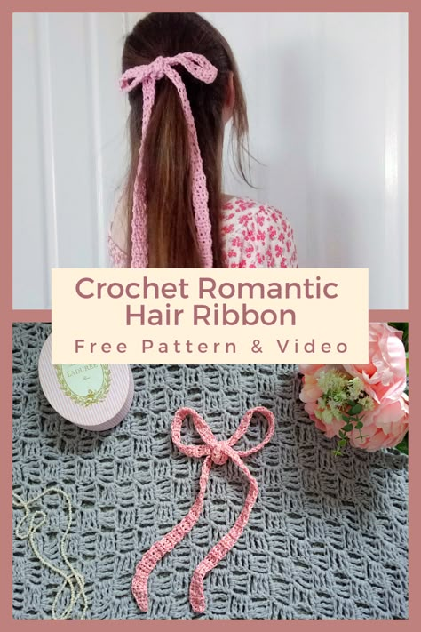 Feminine Crochet, Crochet Hair Bows, Cottagecore Crochet, Crochet Headband Tutorial, Crochet Hairband, Crochet Headband Pattern Free, Crochet Bows, Crochet Headband Pattern, Crochet Hair Accessories