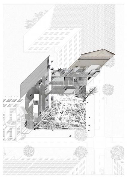 Bartlett School Of Architecture, Elevation Drawing, Paper Architecture, Architecture Elevation, Architecture Panel, Architecture Graphics, Architectural Section, Architectural Drawing, Architecture Rendering