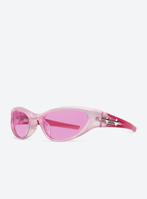 Gentle Monster Pink Sunglasses, Sunglasses Gentle Monster, Gentle Monster Glasses, Funky Glasses, Latest Sunglasses, Pink Glasses, Glossier Pink, Image Swag, Cool Glasses