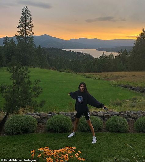 Kendall Jenner and Kourtney Kardashian enjoy holiday in Idaho | Daily Mail Online Outdoor Photography, Kendall Jenner, Nature, Kourtney Kardashian, Lightroom Presets Free, Sunset Pictures, Idaho, Lightroom Presets, Lightroom